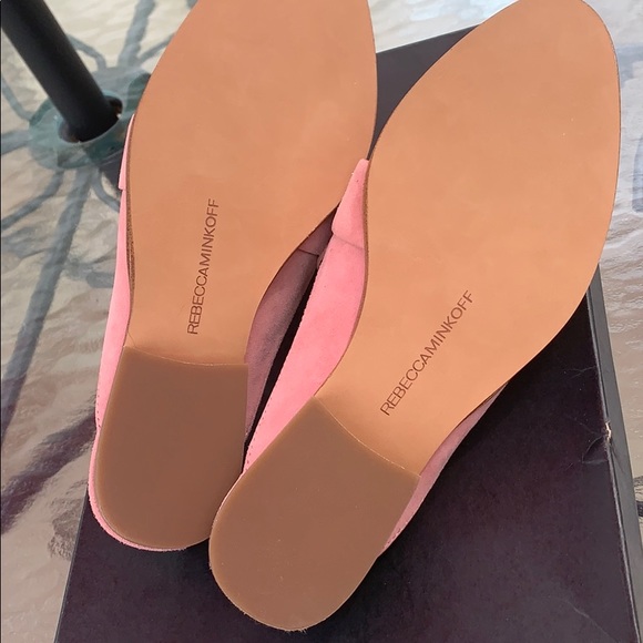 Rebecca Minkoff Mika pink kid suede mule size 6 - Picture 6 of 7